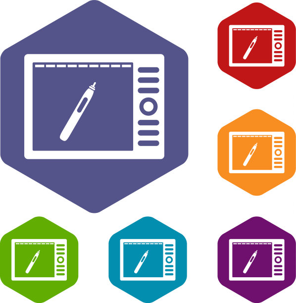 图形平板电脑图标设置为六边形图片下载