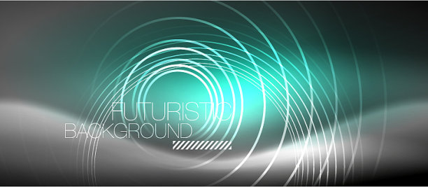 霓虹灯圈抽象背景闪亮的线条图片下载