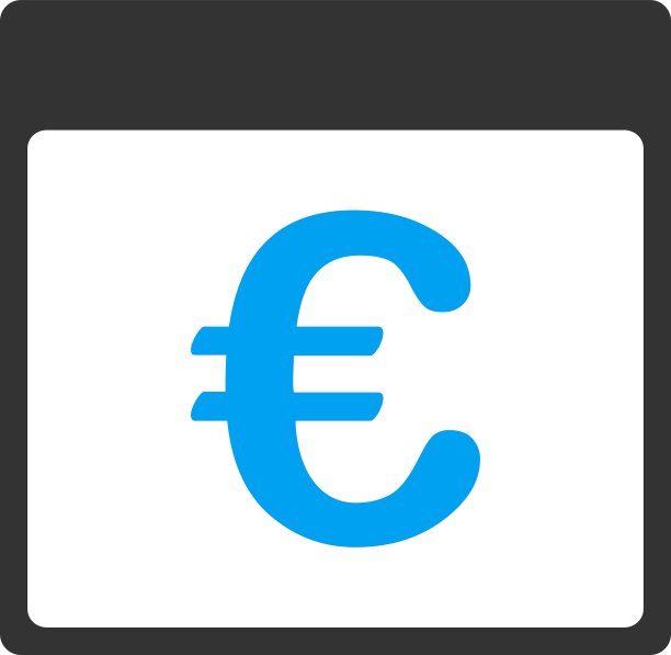 欧元日历页面工具栏图标图片下载