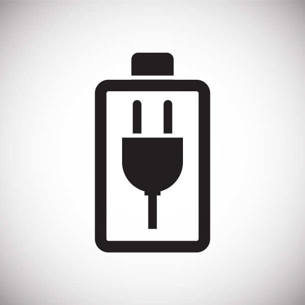电池图标在白色背景图形和图片下载