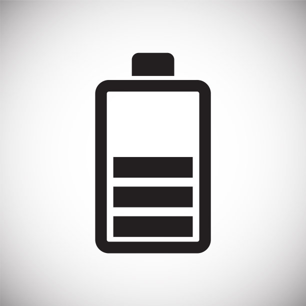 电池图标在白色背景图形和图片下载