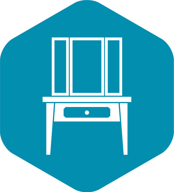 着装控制台穿衣镜图标简约风格图片下载