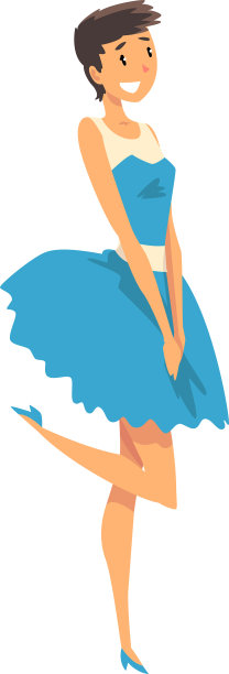 穿着蓝色衣服微笑的年轻女子图片下载