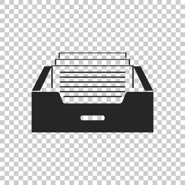 带文档的抽屉图标图片下载