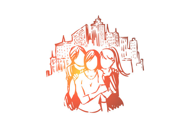 快乐的女朋友，没有脸的女人摆姿势拍照图片下载