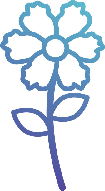 花和叶装饰图标图片下载