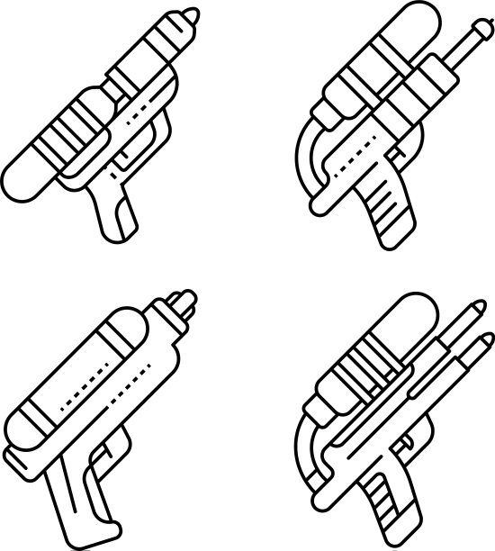 水枪图标设置轮廓样式图片下载