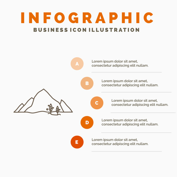 山景观山自然树信息图图片下载