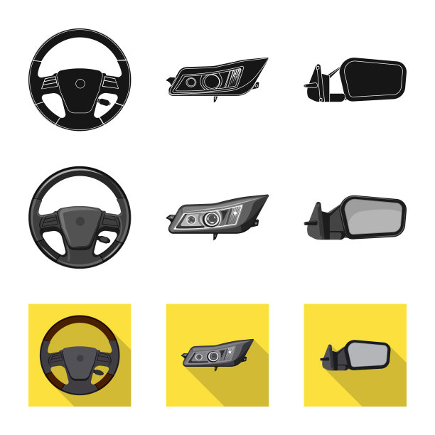 设计汽车及零件标识的集合图片下载