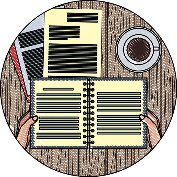 办公桌上的办公用品乱涂乱画图片下载