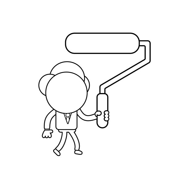 商人性格走着，拿着油漆图片下载