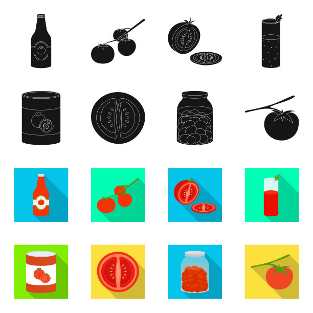 设计蔬菜和美味的图标图片下载