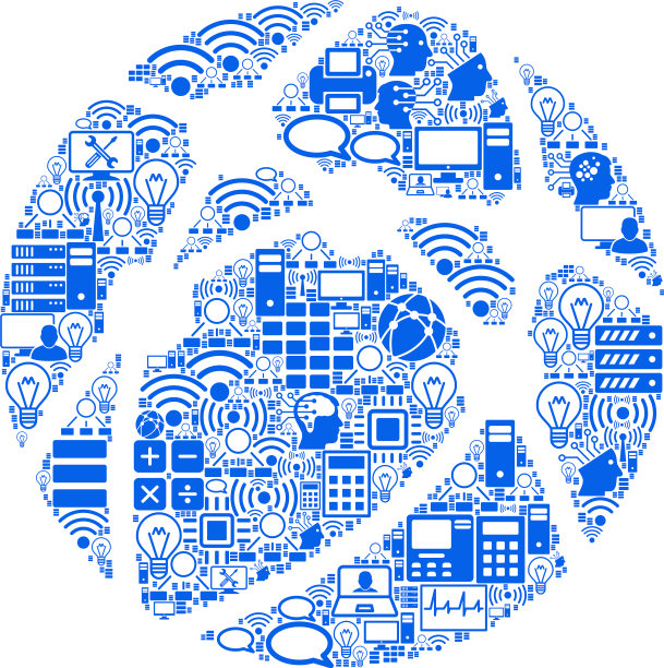 大数据和计算的马赛克图标图片下载