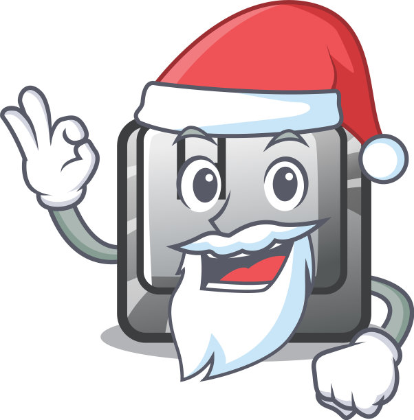 圣诞老人的纽扣在一个角色上图片下载