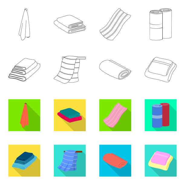 设计软而干净的标志集软图片下载