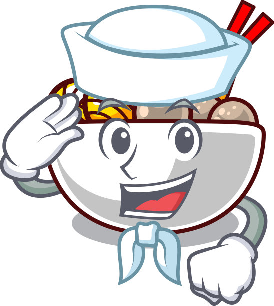 水手肉丸煎卡通盘图片下载