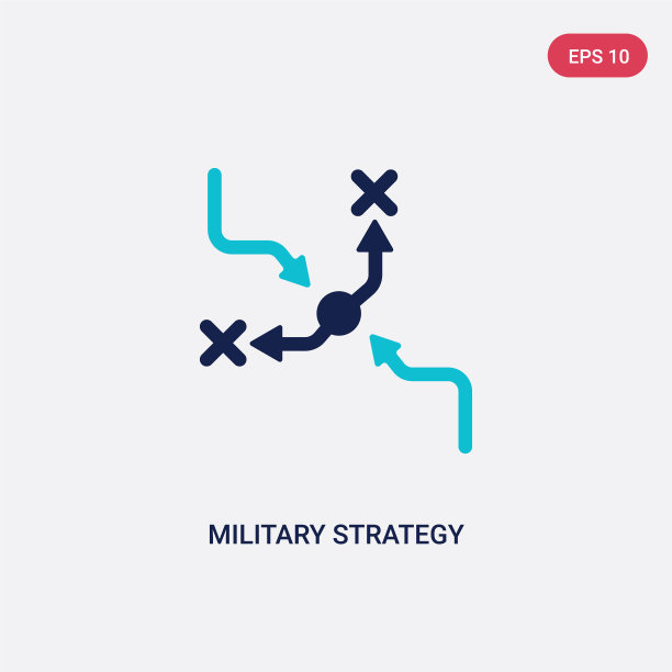 两种颜色的军事战略图形图标图片下载