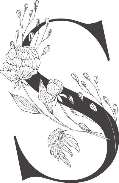 花卉植物字母字母与植物和图片下载