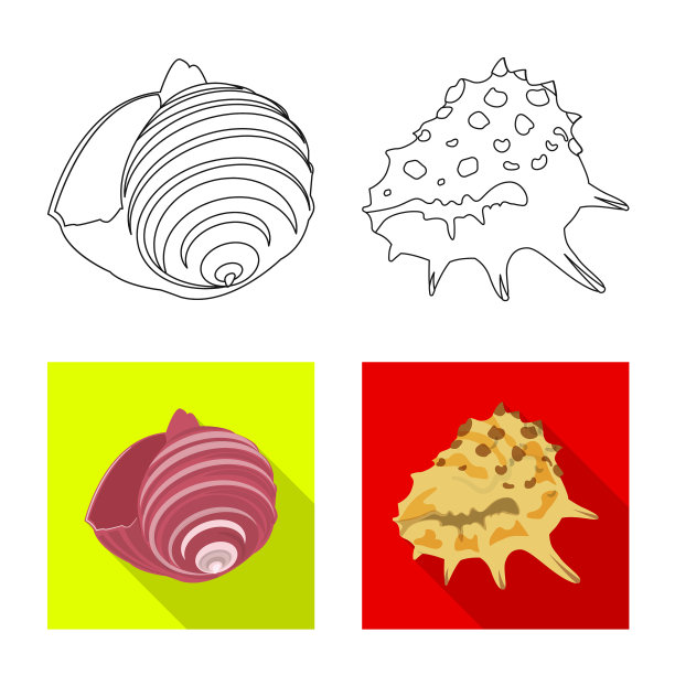 孤立对象动物和装饰标志集图片下载