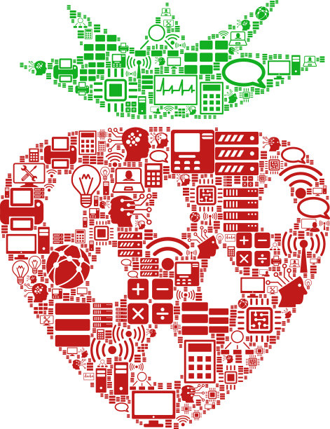 草莓组成图标的大数据和图片下载