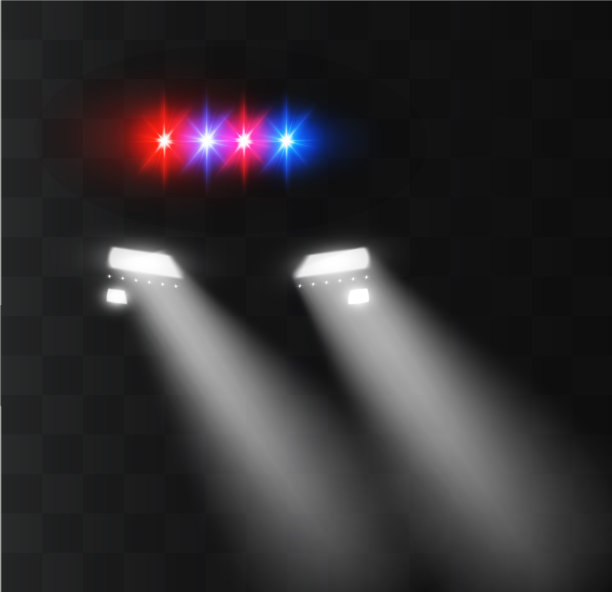 汽车前灯闪烁图片下载