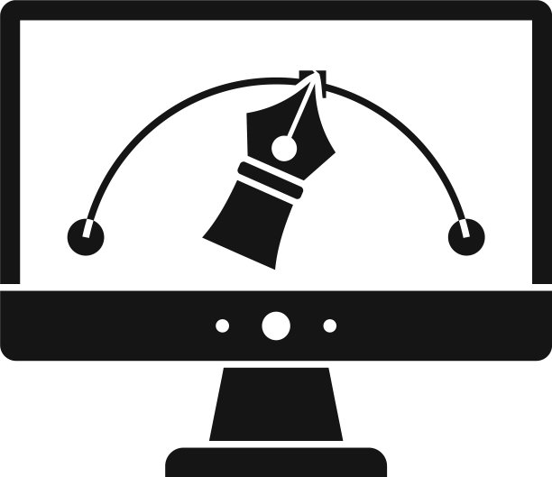 建筑师画电脑图标简单风格图片下载