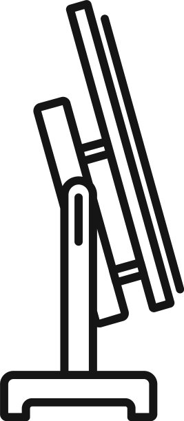 建筑师木站图标轮廓风格图片下载