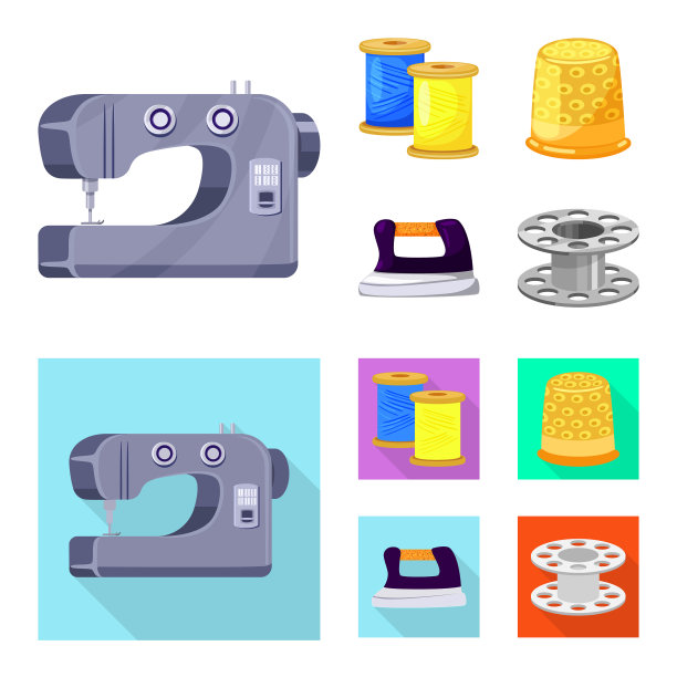 孤立的物体工艺和手工工艺图标集图片下载