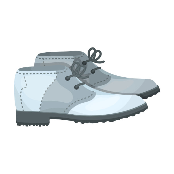 高尔夫球鞋高尔夫球杆单图标在卡通图片下载