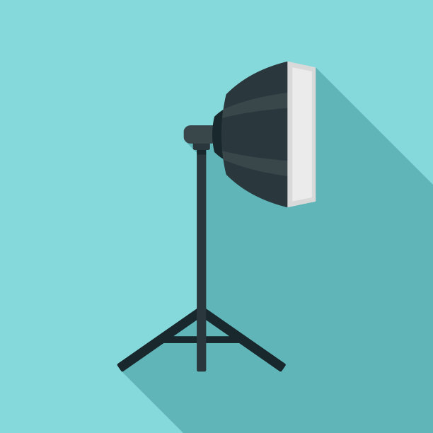 工作室灯站图标平风格图片下载