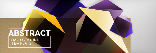 三角形三维几何形状组成图片下载