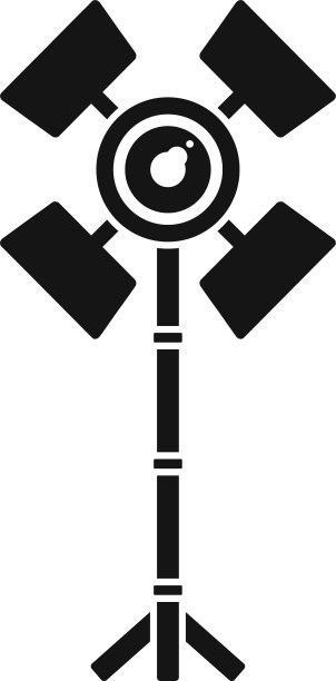 专业工作室灯光图标简约风格图片下载