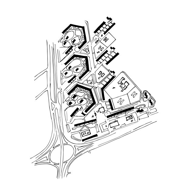 街道城市手绘地图图片下载