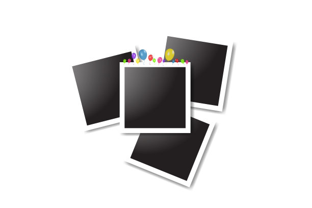 相框照片拼贴和颜色组成图片下载