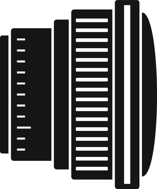 鱼眼镜头图标简约风格图片下载