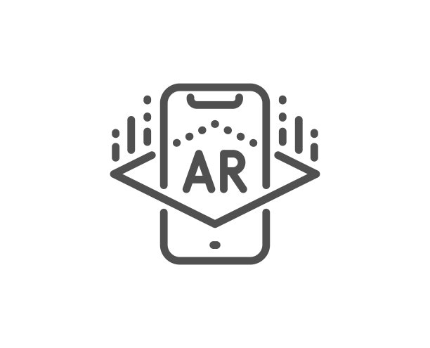 增强现实电话线路图标虚拟现实模拟图片下载