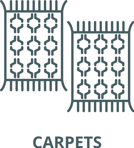 地毯线图标线性概念大纲图片下载