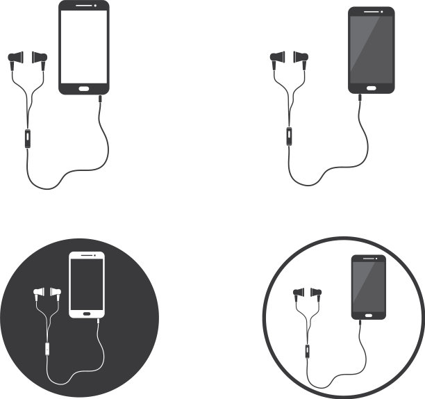 使用耳机设计播放音乐图片下载