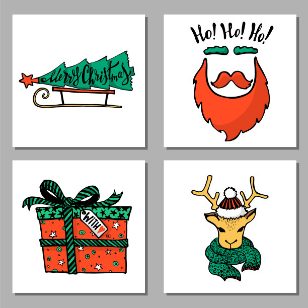 涂鸦圣诞节设置图片下载