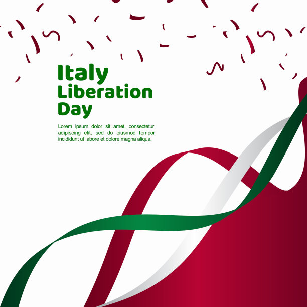 意大利解放日模板设计图片下载