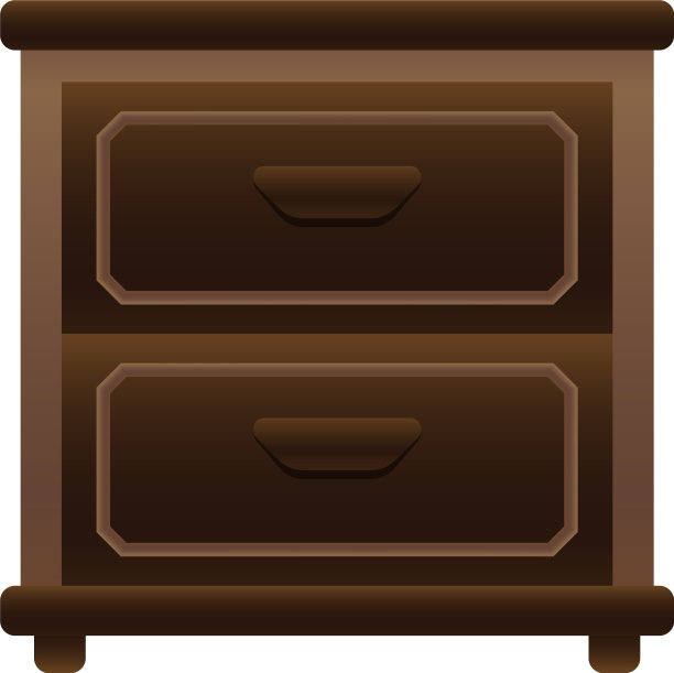 家庭床头柜图标卡通风格图片下载