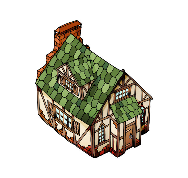 等距房子古老的欧洲大厦图片下载