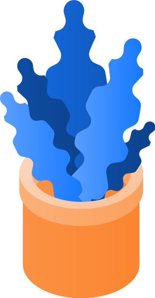 办公室花盆图标等距风格图片下载