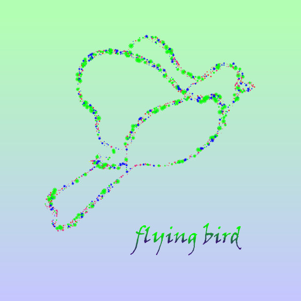 程式化的亮绿色鸟背景上的一盏灯图片下载