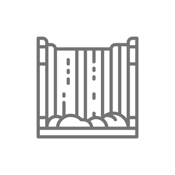 尼亚加拉大瀑布瀑布线图标图片下载