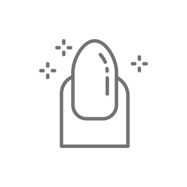 杏仁形状的美甲沙龙系列图标图片下载