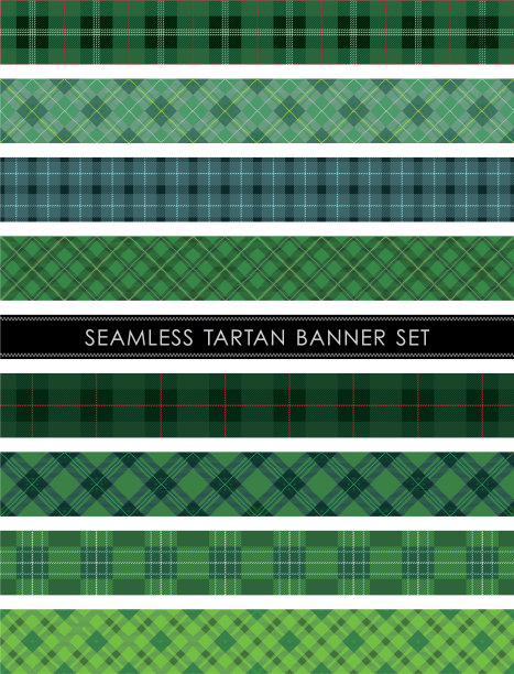 无缝格子花呢旗帜套图片下载