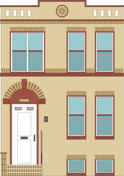 美丽详细的线性城市景观收集图片下载