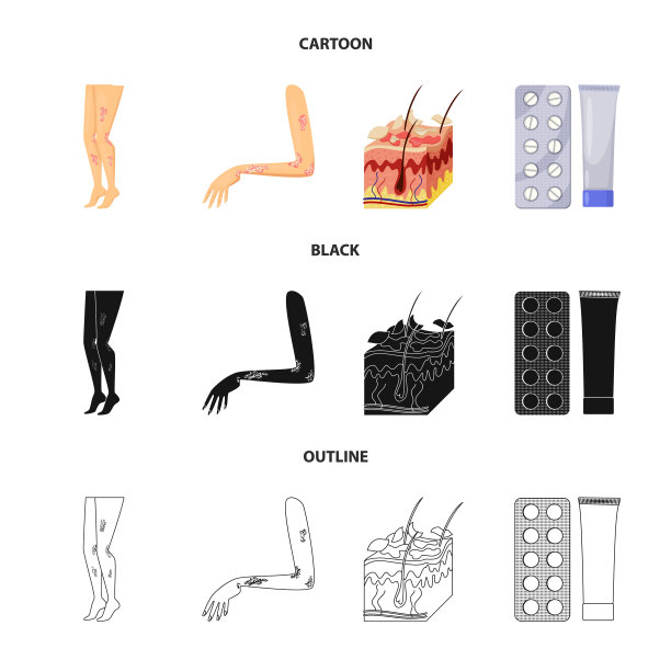 孤立对象的医疗和疼痛迹象集图片下载