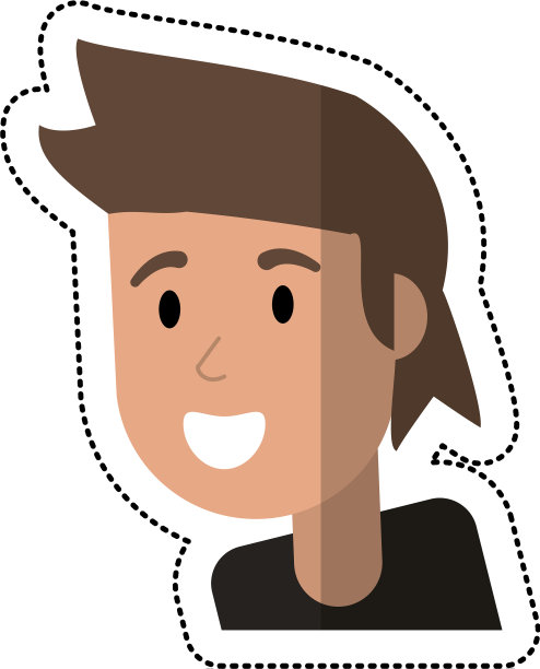 年轻人微笑的肖像图片下载